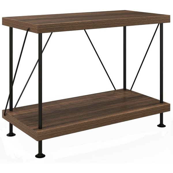 COSTWAY Bücherregal, Standregal stehend, Holz mit Metallrahmen, 60x29,5x45cm