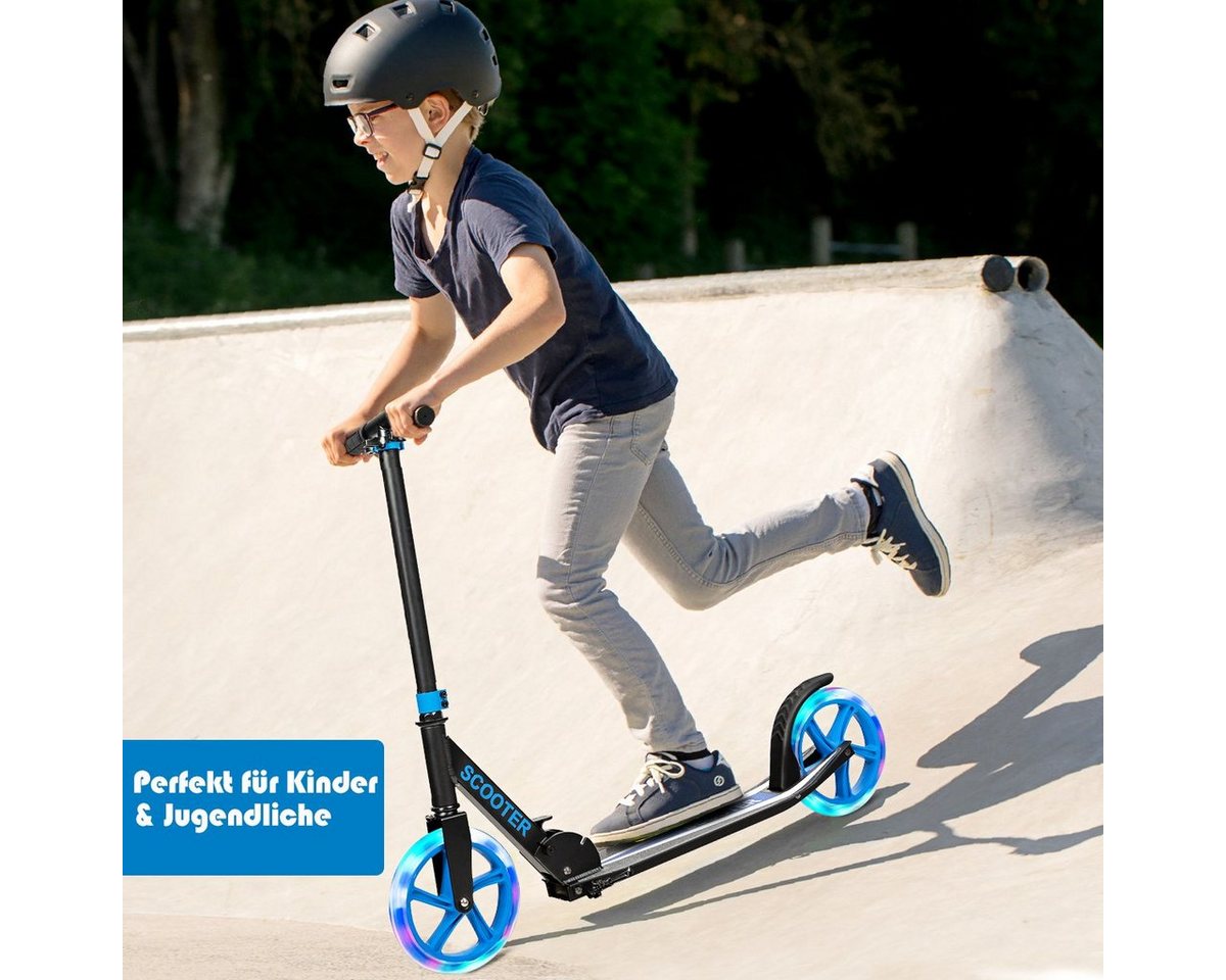 COSTWAY Cityroller Tretroller, mit 2 LED Rädern, klappbar – Bild 2 von 5