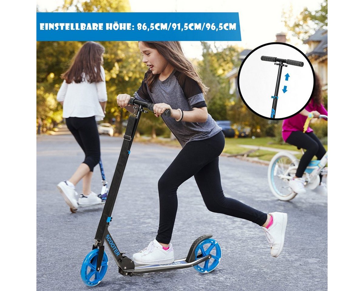 COSTWAY Cityroller Tretroller, mit 2 LED Rädern, klappbar – Bild 3 von 5