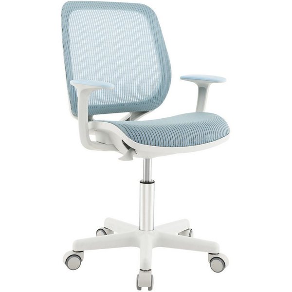 COSTWAY Drehstuhl Kinderstuhl, 43-55cm höhenverstellbar, mit Rollen 360° drehbar