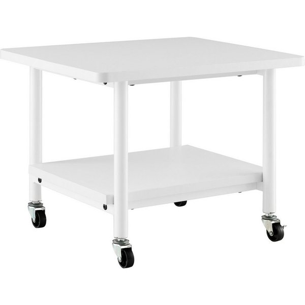 COSTWAY Druckertisch, mit 2 Ebenen & 4 Rollen, bis 35 kg, 49x40x38cm