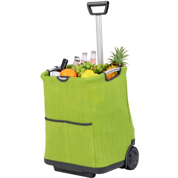 COSTWAY Einkaufstrolley, 50 l, klappbare Einkaufwagen, leicht stabil Aluminiumrahmen