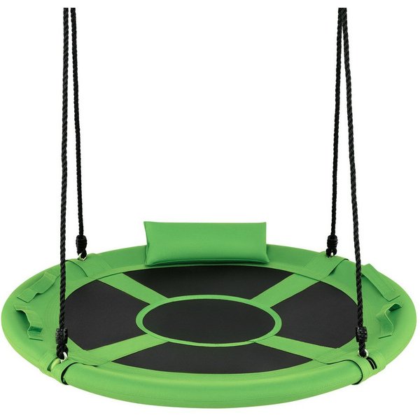 COSTWAY Einzelschaukel, (1-tlg), Nestschaukel, Kinderschaukel mit Kissen & Griffe