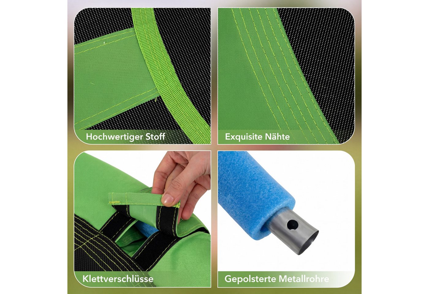 COSTWAY Einzelschaukel, (1-tlg), Nestschaukel, Kinderschaukel mit Kissen & Griffe – Bild 5 von 5