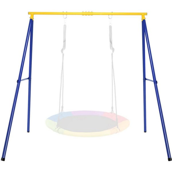 COSTWAY Einzelschaukel, (1-tlg), Schaukelgestell Metall, Schaukelgerüst, bis 200kg belastbar