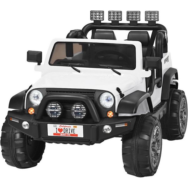 COSTWAY Elektro-Kinderauto 12V, mit 2 Sitzen