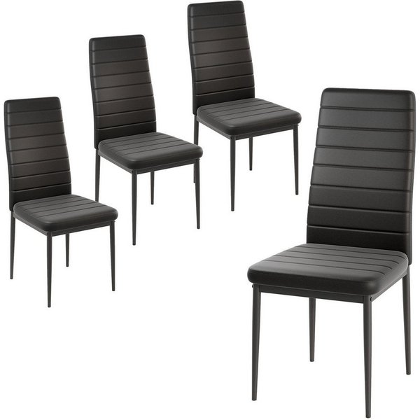 COSTWAY Esszimmerstuhl, 4 St. bis 150 kg mit Rückenlehne 52,5 x 43 x 96,5 cm