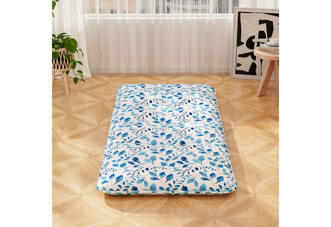 Futonmatratze, COSTWAY, 10 cm hoch, Futon Matratze, Tatami-Matte, Klappmatratze, 90x200cm – Bild 2 von 5