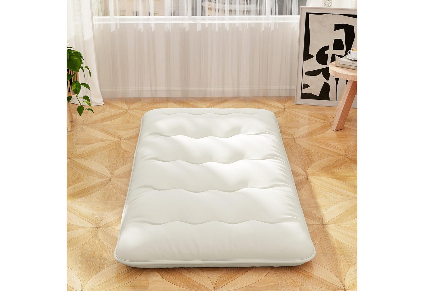 Futonmatratze, COSTWAY, 10 cm hoch, Futon Matratze, Tatami-Matte, Klappmatratze, 90x200cm – Bild 2 von 5