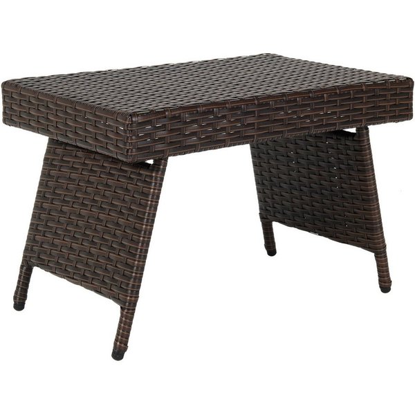 COSTWAY Gartentisch Rattantisch Beistelltisch, klappbar 60x40x40 cm