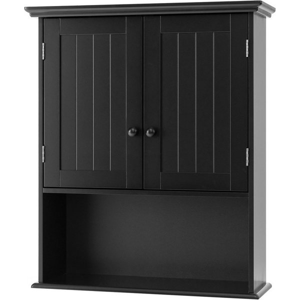COSTWAY Hängeschrank Badschrank, mit Tür & verstellbarer Ablage, wandmontage
