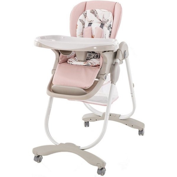 COSTWAY Hochstuhl Babystuhl, klappbar, verstellbar, mit Liegefunktion & Rädern
