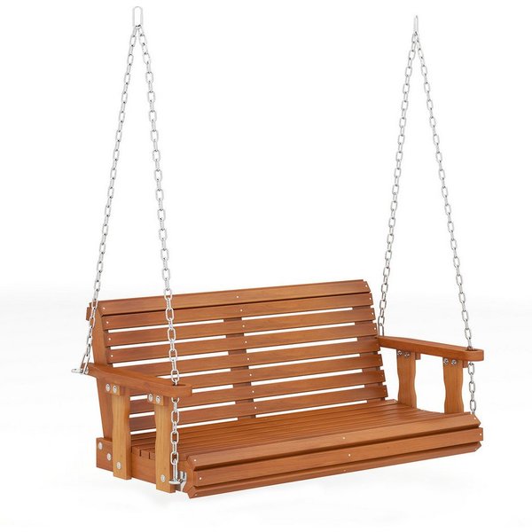 COSTWAY Hollywoodschaukel, Hängebank outdoor, 2-Sitzer Schaukelbank
