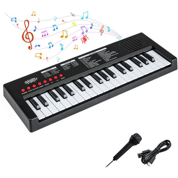 COSTWAY Home-Keyboard (1-St), Kinder Klavier Keyboard, 37 Tasten E-Piano, tragbar