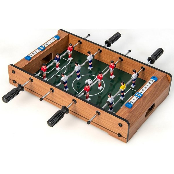 COSTWAY Kickertisch Tischfußball, aus Holz, mit Griff