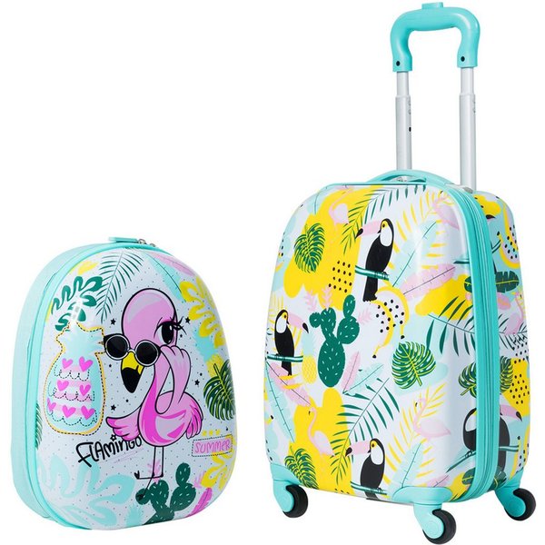 COSTWAY Kinderkoffer 2tlg Kinderkoffer, mit Rucksack