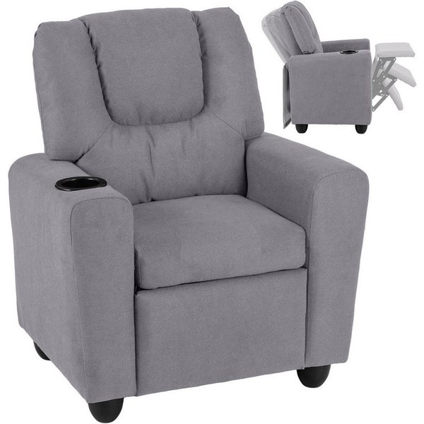 COSTWAY Kindersofa, Kindersessel mit verstellbarer Rückenlehne & Fußstütze
