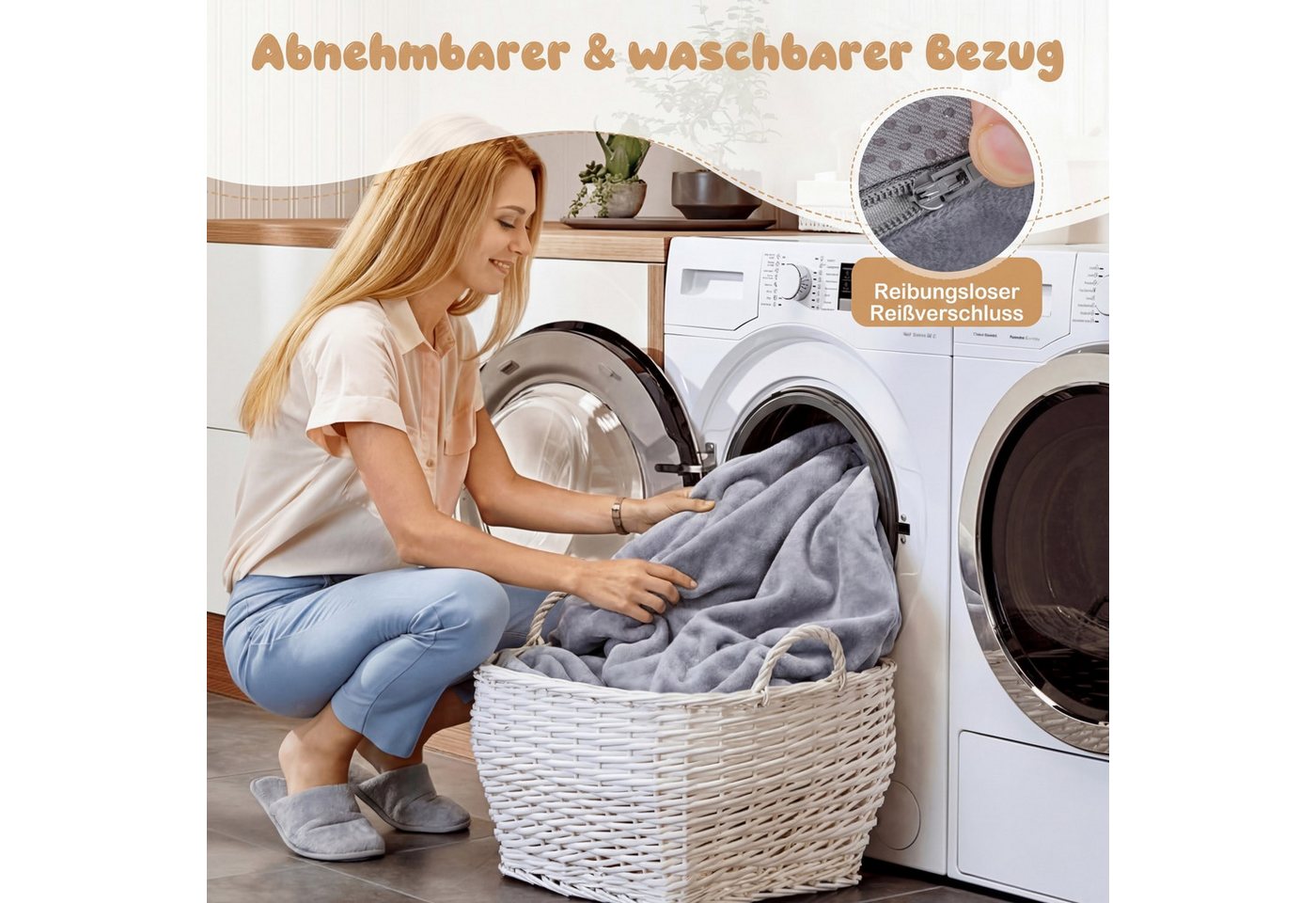 COSTWAY Kindersofa, 3 in 1 Kindersessel ausklappbar mit Schlaffunktion, Bezug – Bild 4 von 5