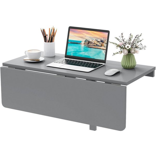 COSTWAY Klapptisch, Holz klappbarer Wandtisch, 80 x 60 cm