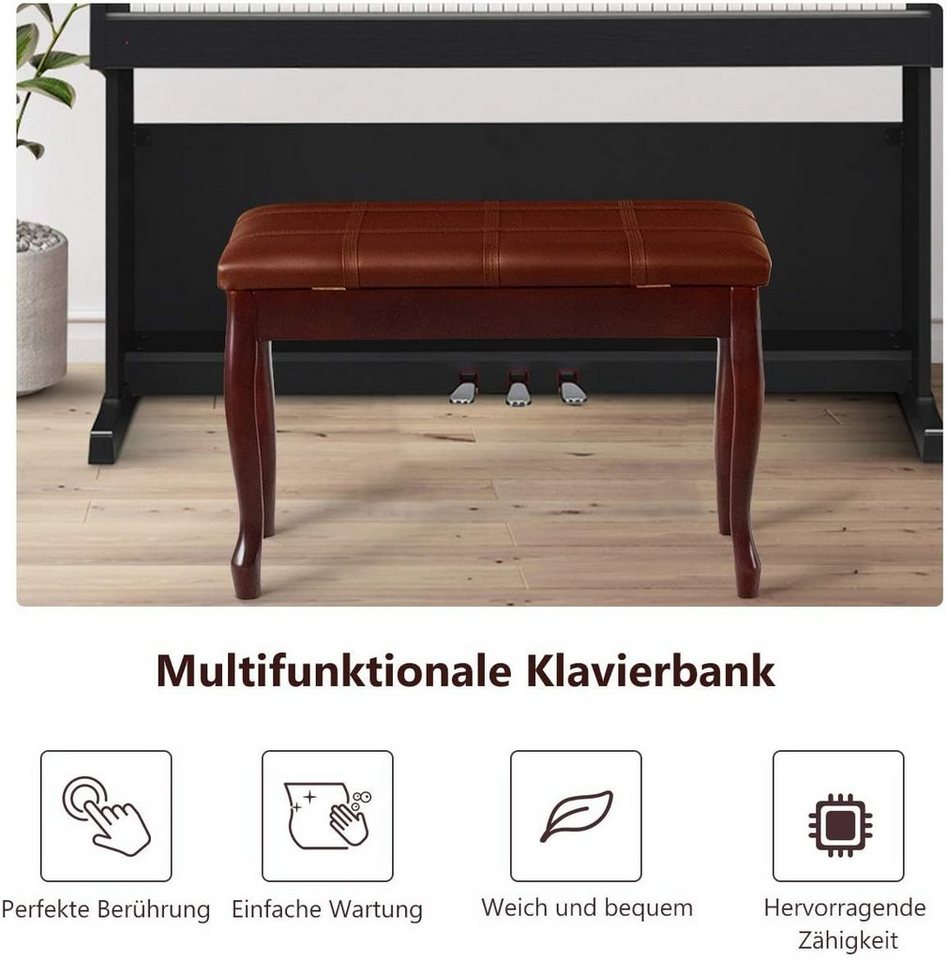 COSTWAY Klavierbank Klavierhocker, 75 x 35 x 49cm – Bild 5 von 5