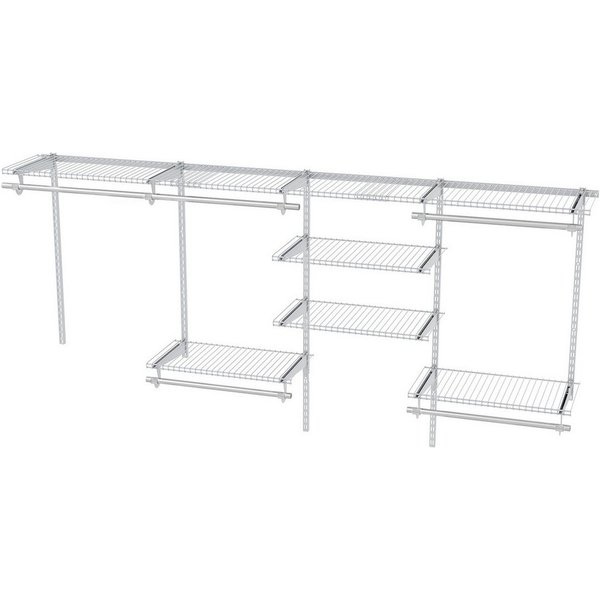 COSTWAY Kleiderständer, (1 St), DIY Wandgarderobe erweiterbar, Kleiderschrank Metall