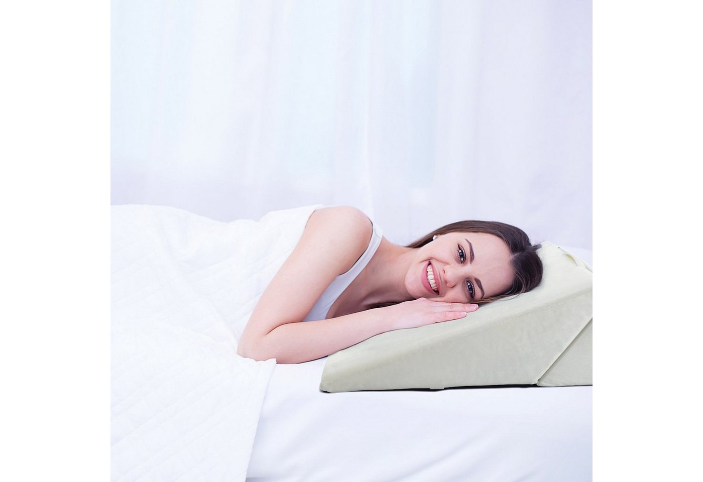 COSTWAY Kopfkissen, Füllung: Memory Foam, Rückenschläfer, Set, 7 in 1 – Bild 4 von 5