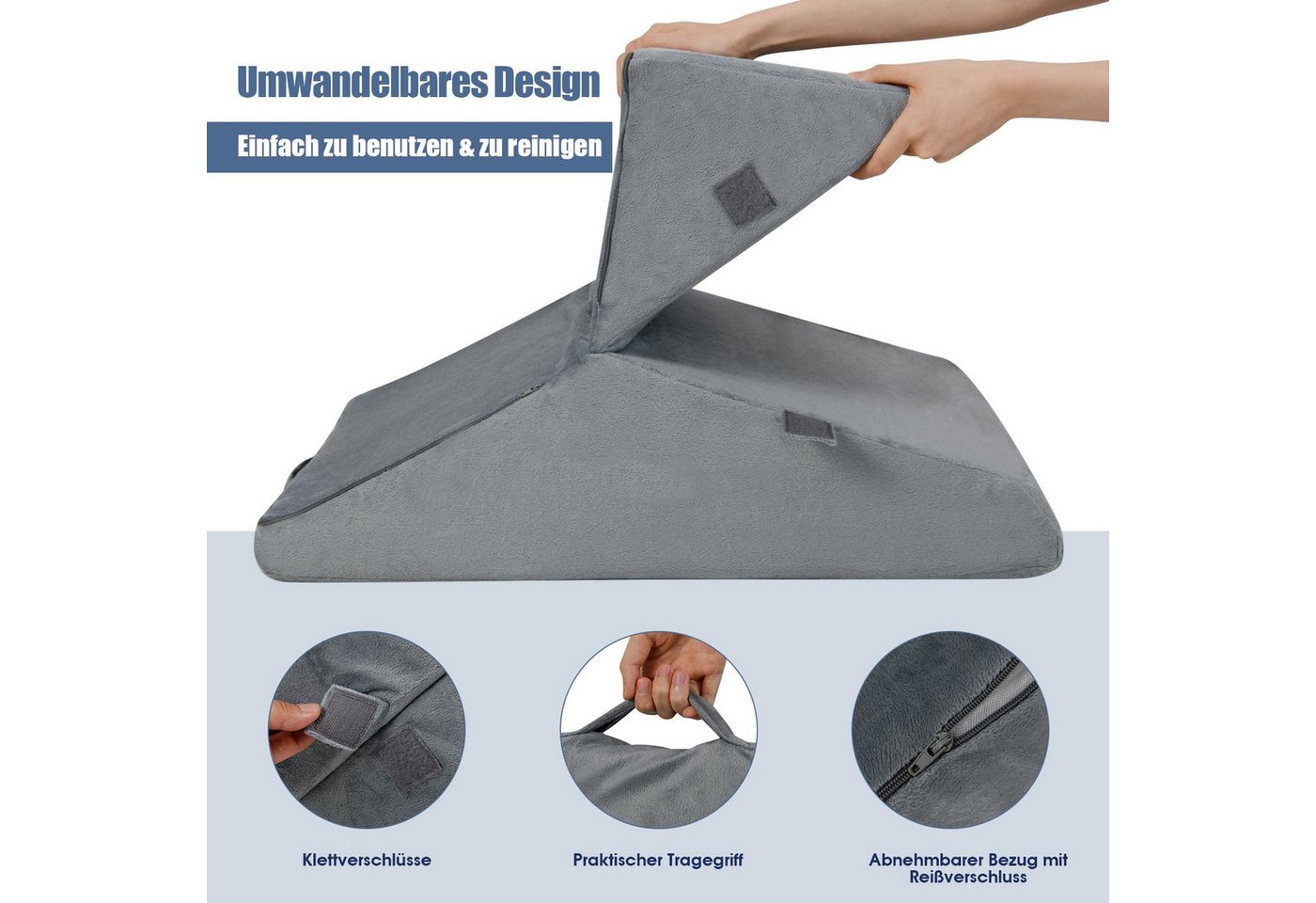 COSTWAY Kopfkissen, Füllung: Memory Foam, Rückenschläfer, Set, 7 in 1 – Bild 2 von 5