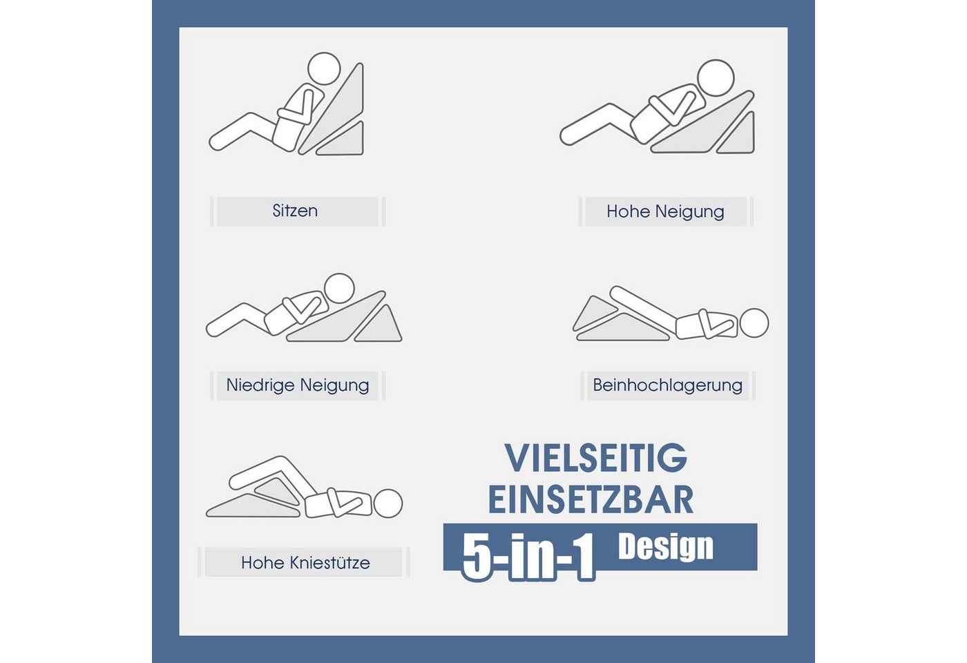 COSTWAY Kopfkissen, Füllung: Memory Foam, Rückenschläfer, Set, 7 in 1 – Bild 3 von 5