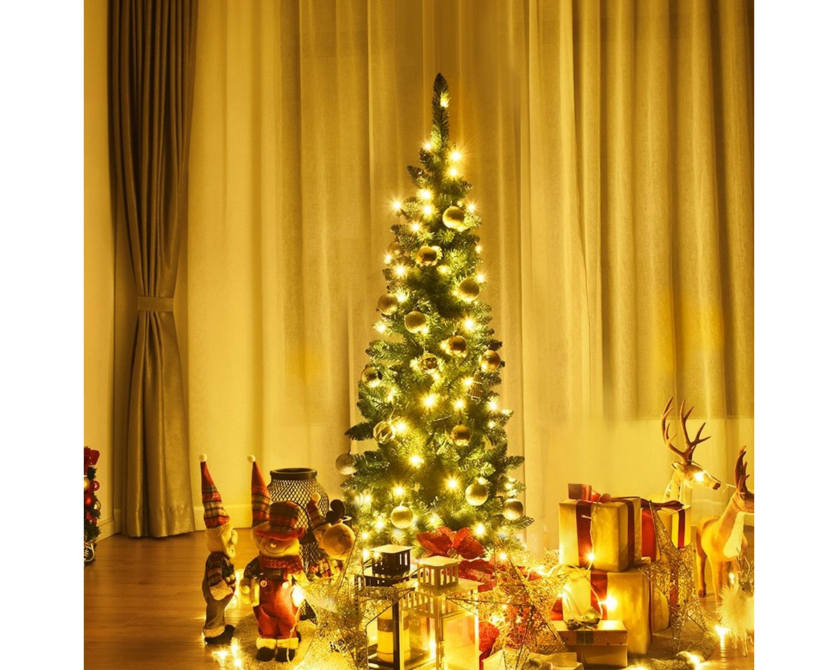 COSTWAY Künstlicher Weihnachtsbaum, mit 150 warmweißen LEDs, 226 PVC Spitzen – Bild 3 von 5