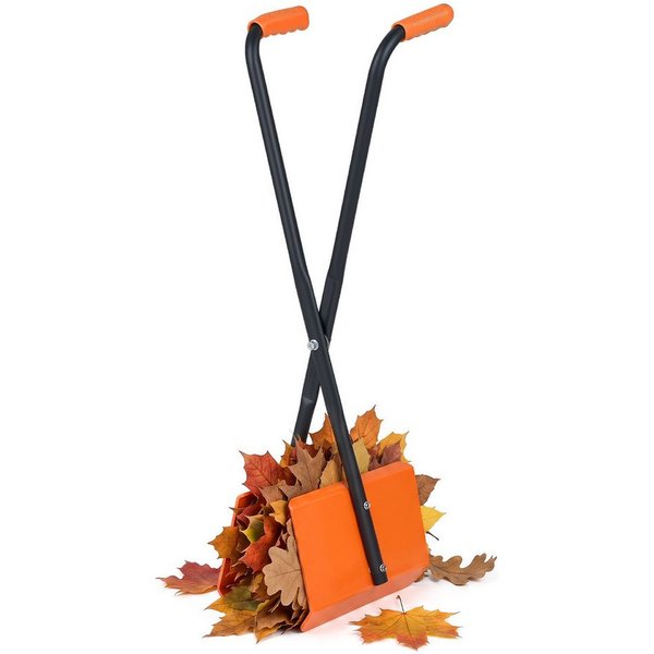 COSTWAY Laubgreifer, Laubsammler mit 92 cm langem Stiel, 30 x 15 x 92 cm