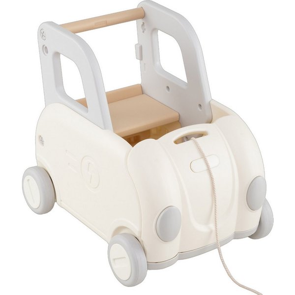 COSTWAY Lauflernwagen, 3-in-1 Baby Lauflernhilfe mit Zugseil & Klappsitz