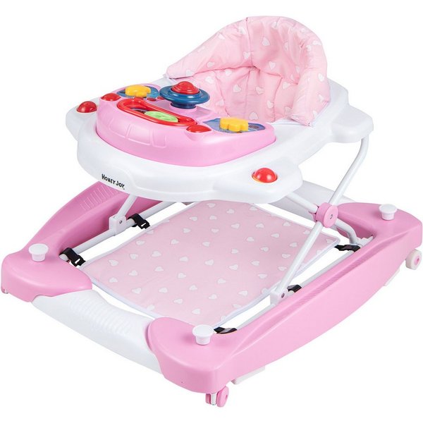 COSTWAY Lauflernwagen, 6 in 1 Baby Lauflernhilfe höhenverstellbar & klappbar