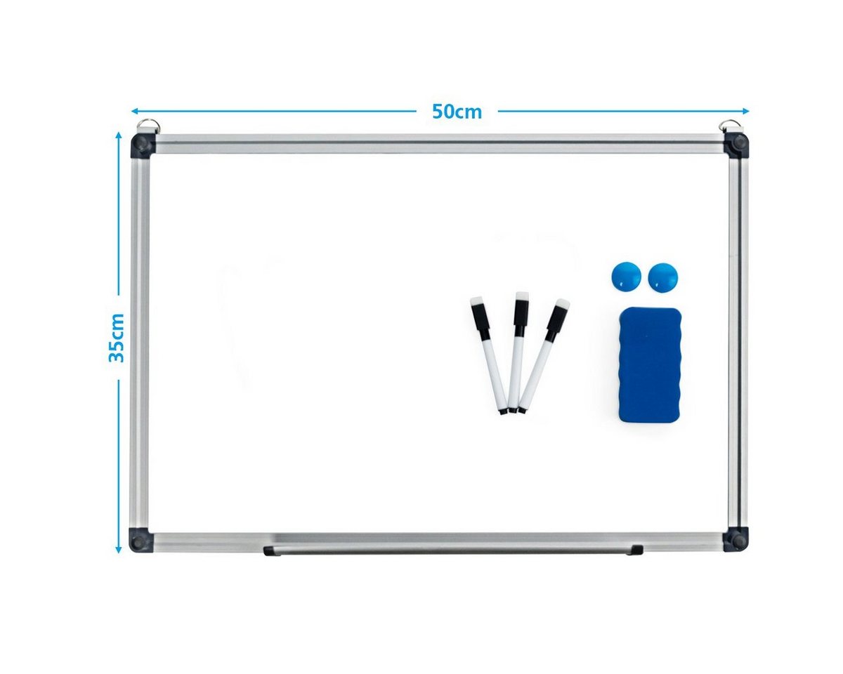 COSTWAY Magnettafel, Whiteboard, Pinnwand Wandtafel Board mit Alurahmen – Bild 3 von 5
