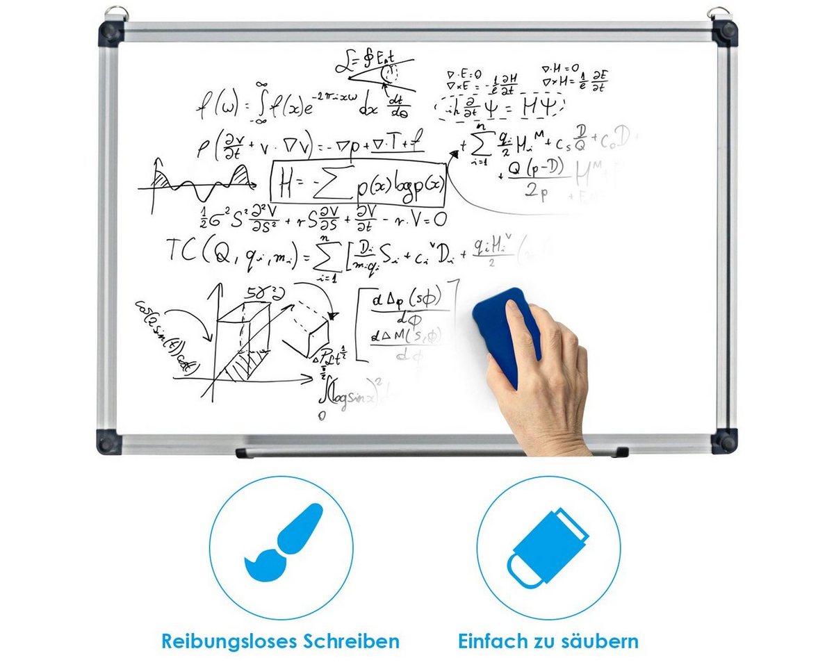 COSTWAY Magnettafel, Whiteboard, Pinnwand Wandtafel Board mit Alurahmen – Bild 4 von 5