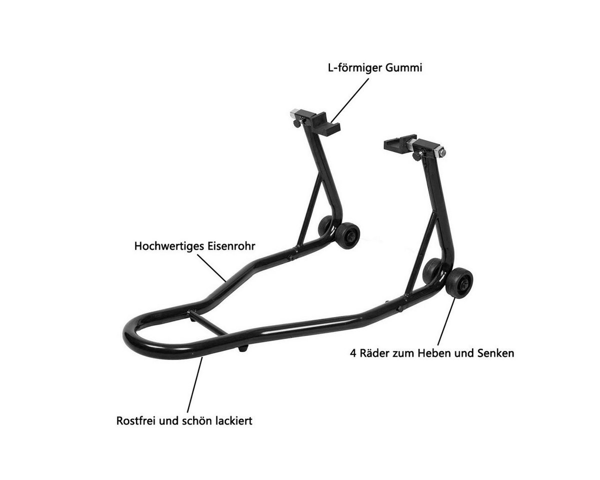 COSTWAY Motorrad-Hauptständer, 23cm-32cm breitenverstellbar, für Hinterrad – Bild 5 von 5