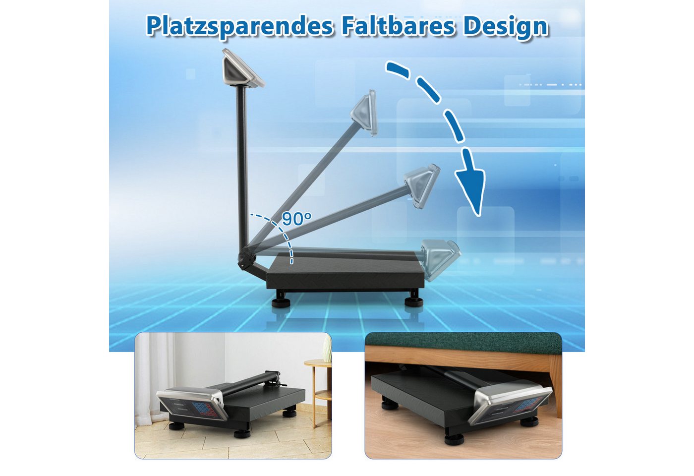 COSTWAY Präzisionswaage, Plattformwaage, mit Preisrechner, 50g/300kg – Bild 4 von 5