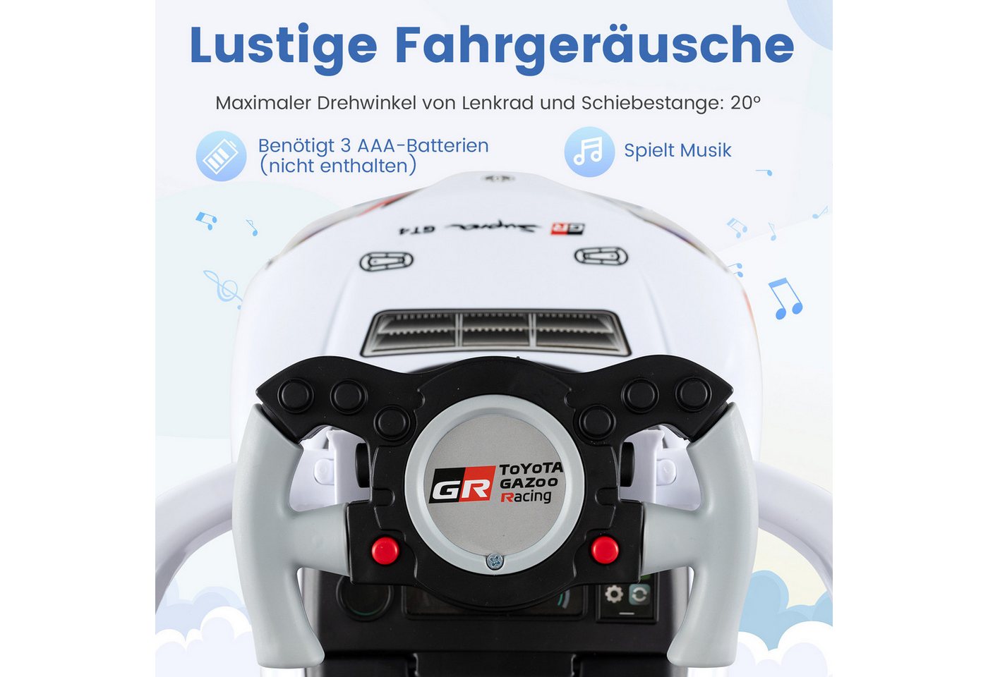 COSTWAY Rutscherauto, (1-tlg), Rutschauto, Kinderauto mit Schiebegriff, Stauraum – Bild 4 von 5