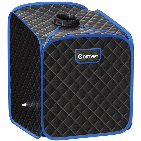 COSTWAY Sauna 2L Dampfsauna, 1000W, mit Sitz