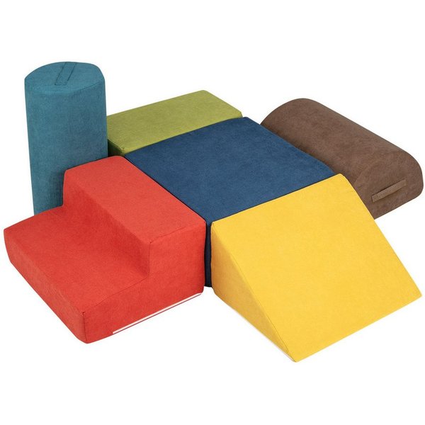 COSTWAY Schaumstoff Kletterblöcke Spielbausteine, (6 St), für Kinder zum Klettern