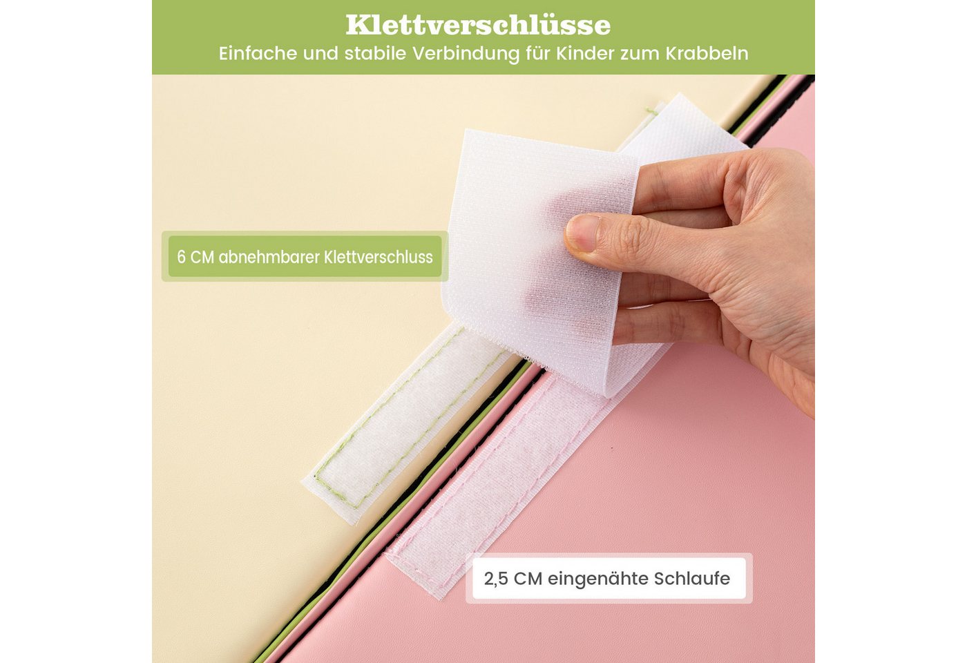 COSTWAY Schaumstoffbausteine Spielbausteine, (4 St), zum Klettern, mit Klettverschluss – Bild 3 von 5