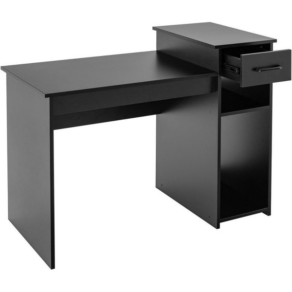 COSTWAY Schreibtisch, mit Schublade & offenen Regalen, 104x50x82cm