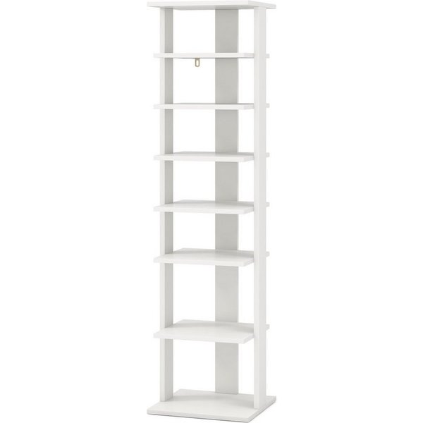 COSTWAY Schuhregal, schmal, höhenverstellbar, 8-stöckig, Holz, 110cm
