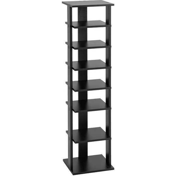 COSTWAY Schuhregal, schmal, höhenverstellbar, 8-stöckig, Holz, 110cm