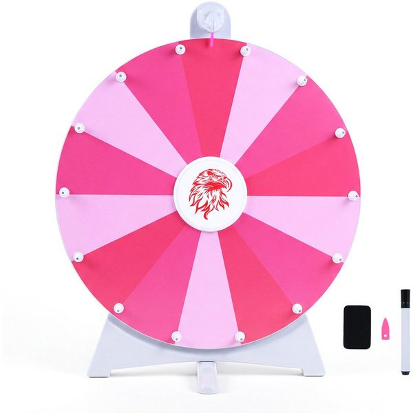 COSTWAY Spiel, 50cm Glücksrad, Drehrad, für Lotteriespiele & Wortspiele