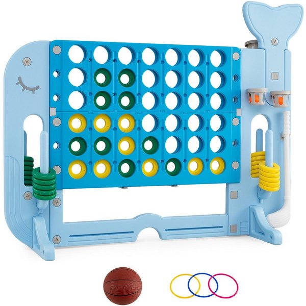 COSTWAY Spiel, riesiges 4 Gewinnt Spiel im Wal-Design, höhenverstellbar