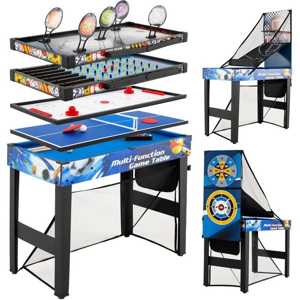 COSTWAY Spieltisch, 10-in-1 Multi-Kickertisch-Set mit Zubehör, ab 8 Jahren