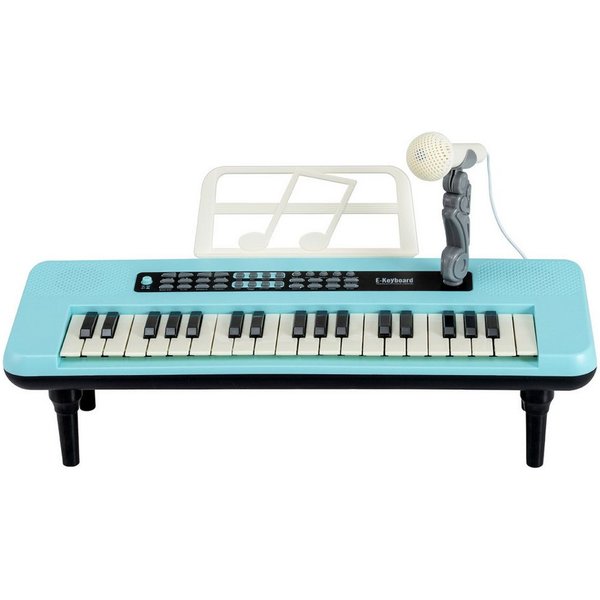 COSTWAY Spielzeug-Musikinstrument, 37-Tasten mit Mikrofon, Notenständer & abnehmbare Beine