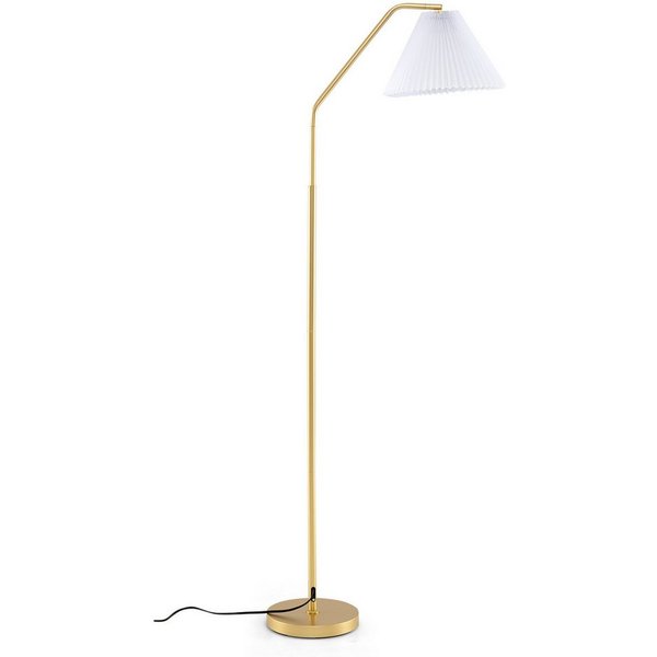 COSTWAY Stehlampe, 168cm mit verstellbarem Lampenkopf & Fußschalter