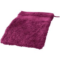 Cotonea Frottier Waschhandschuh 15 x 20 cm, Bio-Baumwolle, sangria