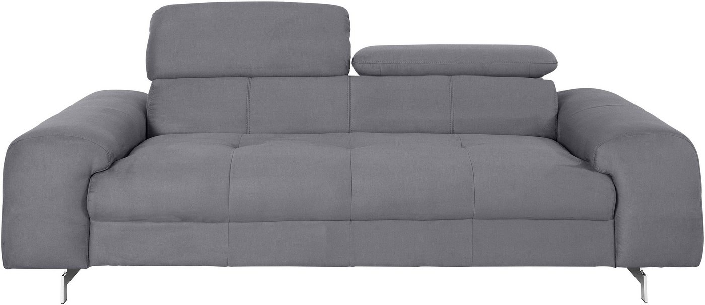 COTTA 3-Sitzer Chef, Big-Sofa mit Kopfteilverstellung, edle Metallkufen – Bild 2 von 5